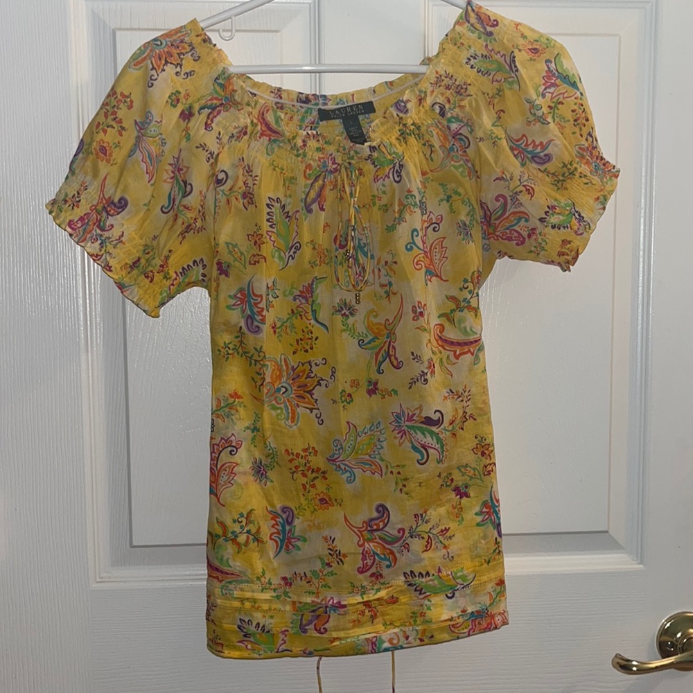 Yellow Ralph Lauren top